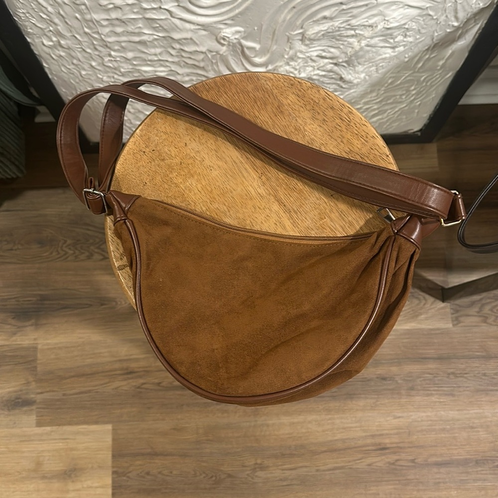 Vegan Brown Suede & Leather Bum Bag